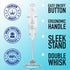 Zulay Kitchen Powerful Double Whisk Milk Frother Handheld - Foam Maker with Stand - Whisk Drink Mixer for Coffee, Mini