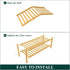 Closet, 2 Smiry Bamboo Shoe Rack for Tier Wooden Stackable Shoe Organizer, Free Standing Shoes Storage Shelf