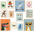 Aroutde 12Pcs Baby Nursery Room Decor, Cartoon Animal Playroom Canvas Wall Art Kids