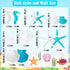 Jetec 26 Pcs Beach Ocean Themed Christmas Ornaments, Bulk Resin Starfish & Seashell Decorative Nautical Ornaments for