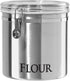 Oggi Jumbo 8" Stainless Steel Flour Clamp Canister - Airtight Food Storage