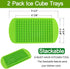 Silicone Mini Ice Cube Trays 2 Pack, 160 Small Molds for Crushed Ice, BPA Free Flexible Stackable Durable Soft Mold