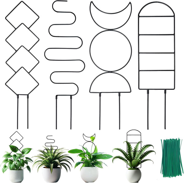 HENABLE 4 Packs 19 in Heighten Trellis for Climbing Plants Indoor, Small Garden