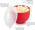 Goodful Silicone Popcorn Popper, Collapsible Hot Air Microwavable Popcorn Maker Bowl Made without BPA (Red)