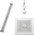 Qiuhome Countertop Crystal Paper Towel Holder Stand Bling Paper Towel Holder Kitchen Decor (Silver)