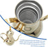 SHOWERORO Arabic Coffee Pot, Whistling Teakettle for Stovetop, Stainless Steel Hand Brewing Tea Pot