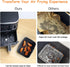 ddLUCK 2Pcs Air Fryer Silicone Liners for Ninja SL401/DZ401/DZ550 8-10 QT, Reusable Baking Tray with Cheat Sheet