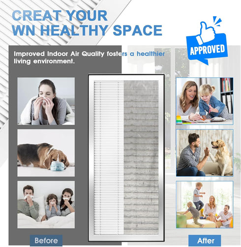 Replacement Filter, 2 Pack, Compatible with 40 Series Air Purifier, 3-in-1 H13 HEPA & Activated Carbon