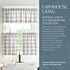 Elrene Home Fashions Buffalo-Check Tier Curtain Set, 30" x 24" (Set of 2 Tiers), Gray/White for Bathroom or Kitchen