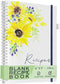 OUTSHINE 6x9 Sunflower Hardcover Recipe Binder: Blank Recipe Book for Your Own Recipes