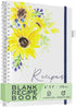 OUTSHINE 6x9 Sunflower Hardcover Recipe Binder: Blank Recipe Book for Your Own Recipes