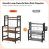 Kitchen Countertop Organizer, 3 Tier Large Spice Rack with Adjustable Shelf and 5 Hooks, Wooden Counter Organizer
