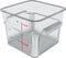 Carlisle FoodService Products Square Food Storage Container, Stackable Design for Catering, 6 Quarts, Clear, Pack of 6
