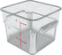 Carlisle FoodService Products Square Food Storage Container, Stackable Design for Catering, 6 Quarts, Clear, Pack of 6