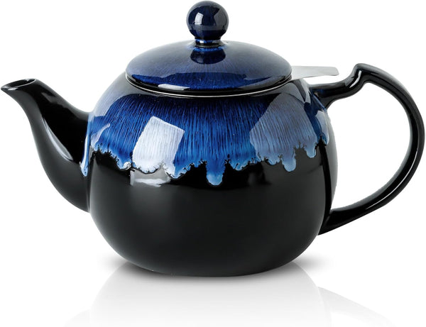 KOOV Tea Pot with Infuser for Loose Tea, 34OZ Ceramic Teapot with