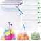SPLF 12 Pcs Heavy Duty Reusable Mesh Produce Bags, See Through Food Safe Bags with Drawstring