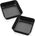 P&P CHEF 6” Square Cake Pans for Baking, 2-Piece Small Lasagna Brownie Pan, Non-stick Coatings
