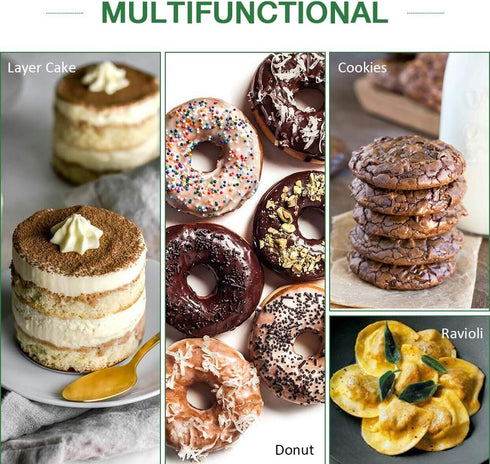 Alimat PluS Round Cookie Biscuit Cutter Set, 12 Pack Stainless Steel Pastry Cutters for Donut, Dough, Fondant