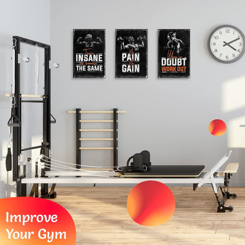 Inspirational Gym & Workout Posters, 11x17" (4) Throwback Traits