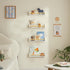SANOA & CO. 16.5" 4-Pack (16.5 Inches) Nursery Book Shelves for Wall Nursery Wall Decor, Floating Bookshelf for Kids