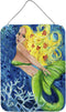Caroline's Treasures JMK1179DS1216 Blonde Mermaid Wall or Door Hanging Prints, Aluminum Metal Sign, 12x16, Multicolor