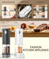 Set 6-Level CIRCLE JOY Electric Salt and Pepper Grinder Rechargeable Salt and Pepper Mills with External Adjustable