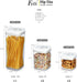 Felli Flip Tite Food Storage Container - 5” LARGE 5pk Set, Airtight Lid, Stackable Plastic Canister for Pantry