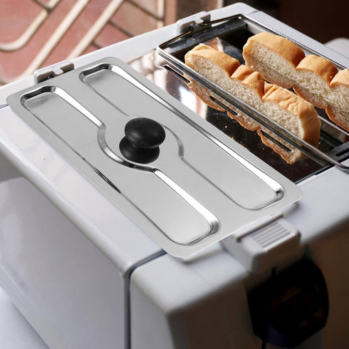 Slice Toaster Lid, 2 Slice Toaster Cover, Stainless Steel Appliance Cover for Bread Machine