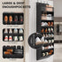 16-20 Closet Mefirt Pairs Over the Door Shoe Organizer, Clear Pockets Shoe Rack for Door, Hanging Shoe Rack for Boots