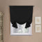 H.VERSAILTEX Adjustable Tie Up Shade/Blackout Curtain for Bathroom Windows, Jet Black, 42" x 63"