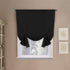 H.VERSAILTEX Adjustable Tie Up Shade/Blackout Curtain for Bathroom Windows, Jet Black, 42" x 63"