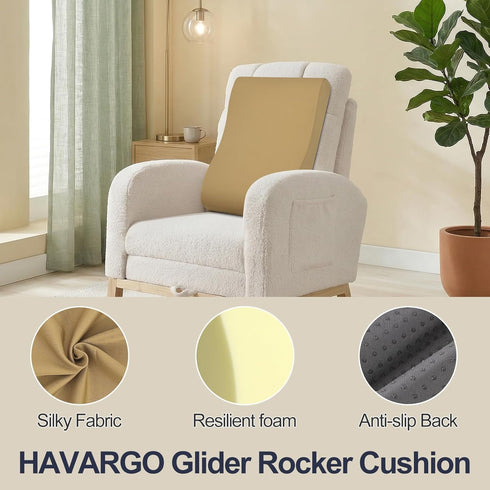 2-in-1 HAVARGO Neck Pillow Lumbar Support Pillow for Recliner Couch & Nursery Glider Chairs- High-Resilient Foam