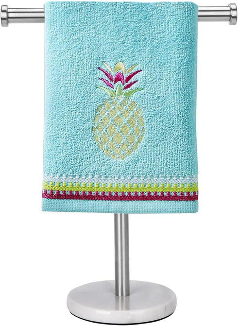 Hand Towel Holder Stand Countertop, Sturdy Marble Base, No Wobbly Hand Towel Rack for Bathroom (Brushed Nickel)