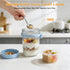 Torchero 4 Pack 16 oz Overnight Oats Containers with Lids and Spoons - Glass Mason Jars with Separate Compartments