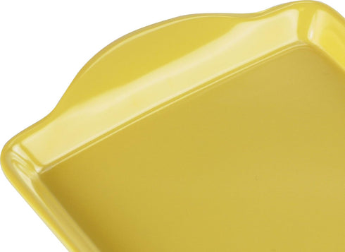 Calypso Basics Plastic Tidbit Melamine Sandwich Tray, Lemon