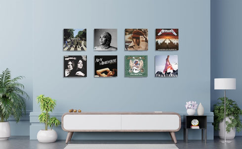 WEIMAISI 8 Pack 7 Inch, Album Album Clear Vinyl Record Shelf Wall Mount Acrylic Vinyl Holder Display, CD shelf, Frame
