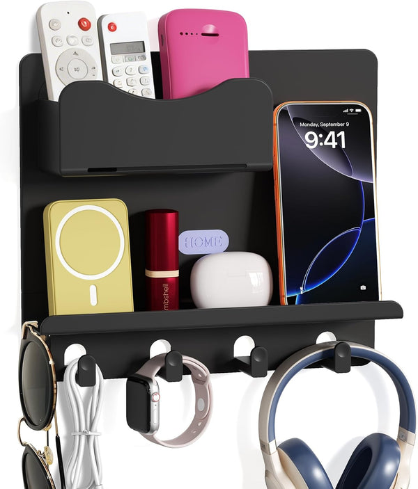 CHENYAOAI Floating Shelves for Bedside Shelf Accessories Organizer, Wall Mount Self Stick On,