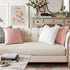 MIULEE 3D Decorative Romantic Valentines Stereo Chiffon Rose Flower Throw Pillow Cover, 16x16 Inch Peach Pink