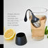 AdHoc Hangtea Infuser Black, Dishwasher-Safe Metal Strainer for Fruit & Other Teas