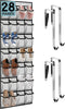 Kotkn 28 Compartment Over the Door Shoe Organizer, Breathable Mesh Large Shoe Rack