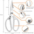 LONJYI Multi Function Kitchen Scissors, Heavy Duty Stainless Steel Shears with Ultra Sharp Blades for Chicken, Meat,