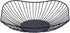 Short Curved-Edge Modern Serving Bowls - Black Metal Iron Wire Dish for Fruits and Vegetables