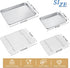 P&P CHEF Toaster Oven Pans Trays with Racks Set, 4 PCS (2 Pans + 2 Racks), Stainless Steel Small Baking Pan and Cooling Rack for Oven Baking Cooking, Healthy & Easy Clean, 2 Sizes - 12.5” & 9”