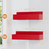 Magnetic Spice Rack for Refrigerator, Kitchen Organizer and Storage Shelf, Red, 4 Pack
