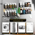 Magnetic Spice Rack for Refrigerator, Black Magnetic Shelf Fridge Organizer, Space Saver Container for Kitchen