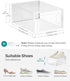 Pack 12 Closet, 13.1 9.1 5.6 Inches, ULSP12SWT SONGMICS Shoe Boxes, of Shoe Storage Organizers, Stackable Clear Plastic
