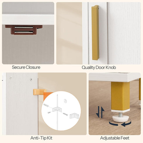 7.9" 5.9" 31.5" HOOBRO Small Bathroom Storage Cabinet, Narrow Corner Floor Cabinet with Door and Adjustable Shelf, L x