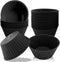 24 Pack Reusable Silicone Baking Cups, Non-stick Cupcake Liners for Party, Birthday, Halloween, Christmas (Black)