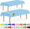DecorRack 2 Rectangular Tablecloths, BPA-Free Plastic, 54 x 108 inch for Parties, Picnic, Light Blue