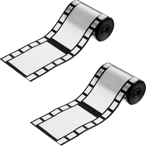 Gejoy 2 Rolls Filmstrip Tape, Movie Party Decorations, Filmstrip Poly Streamers for Cinematic Birthday Event Home Decor